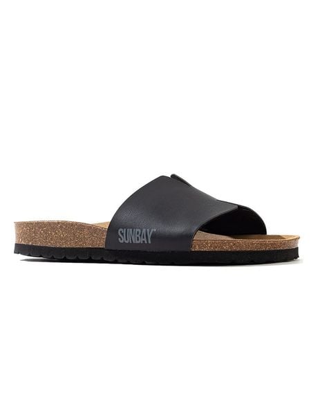 Sunbay Klapki "Djeelia" w kolorze czarnym rozmiar: 42. Czarne klapki Sunbay, bez wzorów, z otwartym noskiem, bez obcasa. Za 124.95 zł.