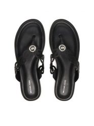 MICHAEL Michael Kors Japonki Jane Thong 40S6JNFS1L Czarny. Czarne klapki MICHAEL Michael Kors, bez wzorów, ze skóry, bez obcasa. Za 529.99 zł.