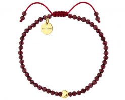 Bransoletka z mosiądzu pozłacana z granatami. Bransoletki Artelioni, z granatem, pozłacane. Za 129.00 zł.