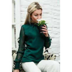 Damska bluzka ASMARA. Zielone bluzki Damska bluzka ASMARA, l, bez wzorów, bez kołnierzyka, bez ramiączek. W wyprzedaży za 69.00 zł.