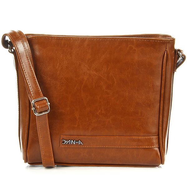 Torebka damska skórzana listonoszka DAN-A T305 camel. Brązowe torebki klasyczne DAN-A, bez wzorów, ze skóry, bez dodatków. Za 249.99 zł.