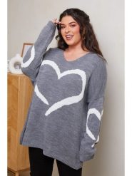 Curvy Lady Sweter w kolorze szarym rozmiar: 40/42. Szare swetry Curvy Lady, bez wzorów, ze splotem, bez ramiączek. Za 114.98 zł.