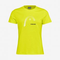 T-shirt damski Club Lara. Żółte t-shirty Head, xl, bez wzorów, z bawełny, bez kołnierzyka, bez ramiączek. W wyprzedaży za 101.50 zł.