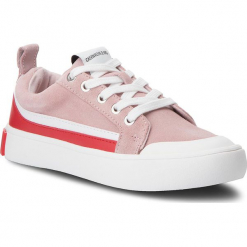 Trampki CALVIN KLEIN JEANS - Dodie R0792 Chintz Rose/White/To. Czerwone trampki Calvin Klein Jeans, bez wzorów, z gumy, bez zapięcia. W wyprzedaży za 319.00 zł.