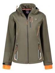 Geographical Norway Kurtka softshellowa "Trelina" w kolorze khaki rozmiar: L. Brązowe kurtki sportowe Geographical Norway, l, bez wzorów, bez kaptura, outdoorowe. Za 297.26 zł.