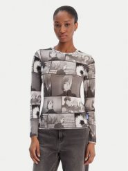 HUGO Bluzka Diraluna 50555473 Szary Regular Fit. Szare bluzki Hugo, xl, bez wzorów, z wiskozy, bez kołnierzyka, bez ramiączek. Za 349.99 zł.