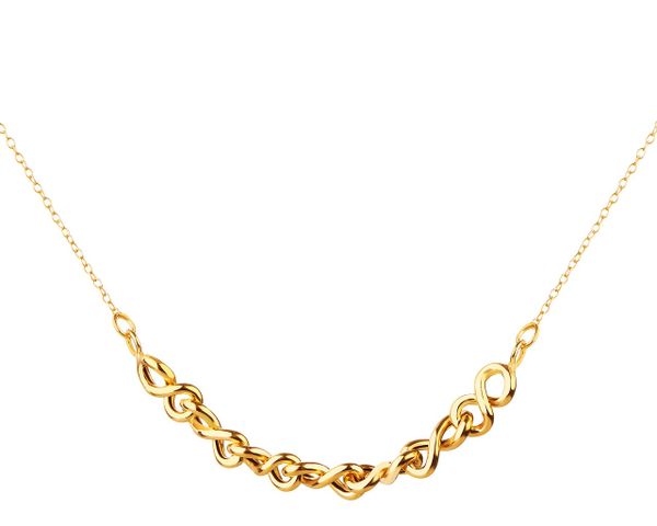 Złoty naszyjnik, ankier - nieskończoności. Żółte naszyjniki Apart, złote. Za 1,099.00 zł.