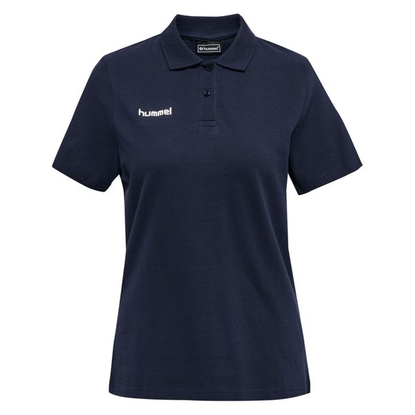 Koszulka tenisowa polo damska Hummel Go Cotton Polo Woman. Niebieskie bluzki Hummel, m, bez wzorów, bez kołnierzyka, bez ramiączek. Za 101.00 zł.