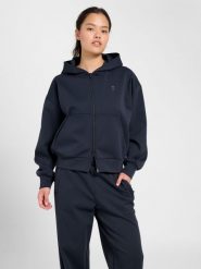 Damska bluza z kapturem zapinana na zamek Hummel Defender. Czarne bluzy Hummel, m, bez wzorów, z dresówki, z kapturem. Za 290.50 zł.