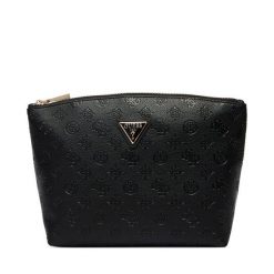 Kosmetyczka Guess. Czarne kufry i kosmetyczki Guess, z aplikacjami, bez dodatków. Za 210.99 zł.