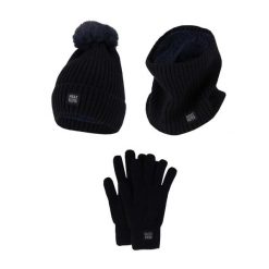 Zestaw Damski Rękawiczki/Czapka/Chusta. Niebieskie czapki HEAT KEEPER, bez wzorów, z materiału. Za 249.54 zł.