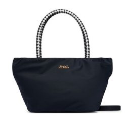 Torebka Tommy Hilfiger. Niebieskie torebki klasyczne TOMMY HILFIGER, bez wzorów, z nylonu, bez dodatków. Za 449.99 zł.