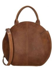 HIDE & STITCHES Skórzana torebka "Cote d Azur" w kolorze jasnobrązowym - 36 x 32 x 8 cm rozmiar: onesize. Brązowe torby na ramię HIDE & STITCHES, w ażurowe wzory, z materiału, przez ramię, bez dodatków. Za 304.99 zł.