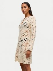 Vero Moda Sukienka koktajlowa Awalison 10342832 Beżowy Regular Fit. Brązowe sukienki Vero Moda, m, bez wzorów, z bawełny, wizytowe, bez kołnierzyka, bez ramiączek. Za 499.99 zł.