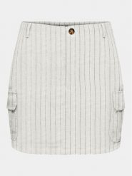 ONLY Spódnica mini Malfy-Caro 15310982 Biały Regular Fit. Białe spódnice Only, xs, bez wzorów, z wiskozy, mini. Za 69.99 zł.