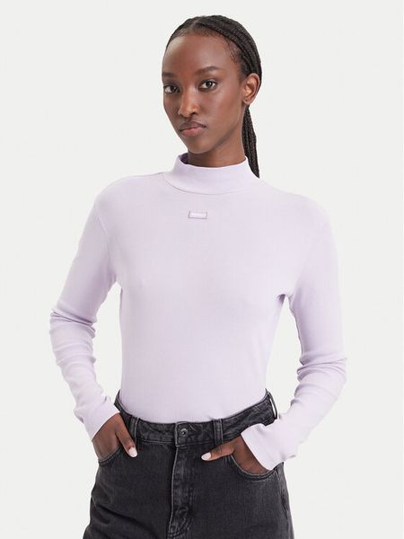HUGO Bluzka Easy 50525318 Fioletowy jasny Regular Fit. Fioletowe bluzki Hugo, l, bez wzorów, z bawełny, bez kołnierzyka, bez ramiączek. Za 229.99 zł.