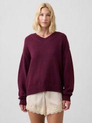 GAP Sweter w kolorze bordowym rozmiar: XXL. Czerwone swetry GAP, xxl, bez wzorów, bez ramiączek. Za 224.95 zł.