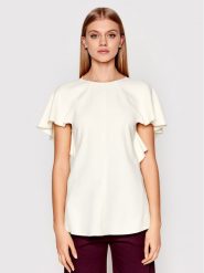Victoria Victoria Beckham Bluzka Drape 1122WTP003178B Żółty Regular Fit. Żółte bluzki Victoria Victoria Beckham, bez wzorów, z wiskozy, bez kołnierzyka, bez ramiączek. Za 1,689.00 zł.