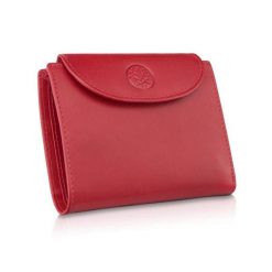 Portfel skórzany BETLEWSKI czerwony BPD-NVTC-357 RED. Czerwone portfele Betlewski, bez wzorów, ze skóry. Za 151.99 zł.