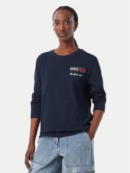 Tommy Jeans Bluzka DW0DW23807 Granatowy Relaxed Fit. Niebieskie bluzki Tommy Jeans, xl, bez wzorów, z bawełny, bez kołnierzyka, bez ramiączek. Za 264.99 zł.