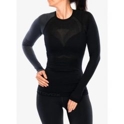 Bluza termoaktywna damska Ortovox 120 Comp Light Long Sleeve. Czarne bielizna sportowa ORTOVOX, na zimę, bez wzorów, bez kaptura. Za 398.99 zł.