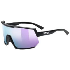 Okulary sportowe Uvex Sportstyle 235. Czarne okulary przeciwsłoneczne UVEX, bez wzorów, sportowe. Za 329.99 zł.