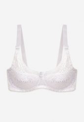 Biały Koronkowy Biustonosz z Regulowanymi Ramiączkami i Usztywnionymi Miseczkami Vikiitole. Białe biustonosze Renee, bez wzorów, z koronki. Za 19.99 zł.