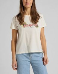 DAMSKI T-SHIRT LEE KANSAS GRAPHIC TEE SHARK TOOTH L44HEPQB 112109876. T-shirty Lee, l, bez wzorów, bez kołnierzyka, bez ramiączek. Za 69.99 zł.