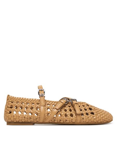 MICHAEL Michael Kors Baleriny Indy Flex 40S6IDFP1L Beżowy. Brązowe baleriny MICHAEL Michael Kors, bez wzorów, ze skóry, bez obcasa. Za 665.99 zł.