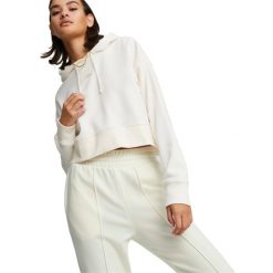 Bluza z kapturem damskie Puma Classics Cropped Hoodie. Białe bluzy Puma, xl, bez wzorów, z bawełny, z kapturem. Za 290.00 zł.