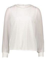 Vila Bluzka w kolorze białym rozmiar: L. Białe bluzki Vila, l, bez wzorów, bez kołnierzyka, bez ramiączek. Za 113.99 zł.