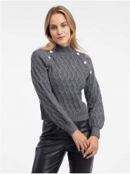 Orsay Sweter w kolorze antracytowym rozmiar: M. Czarne swetry Orsay, m, bez wzorów, bez ramiączek. Za 88.23 zł.