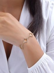 Luja Bijoux Pozłacana bransoletka z cyrkoniami rozmiar: onesize. Żółte bransoletki Luja Bijoux, z cyrkonią, pozłacane. Za 66.00 zł.