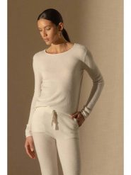 Perfect Cashmere Kaszmirowy sweter "Oprah" w kolorze beżowym rozmiar: L. Brązowe swetry Perfect Cashmere, l, bez wzorów, z kaszmiru, bez ramiączek. Za 319.67 zł.
