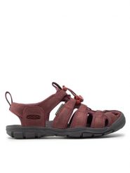 Keen Sandały Clearwater Cnx Lleather 1025088 Bordowy. Czerwone obuwie sportowe Keen, z nubiku, bez zapięcia. Za 389.99 zł.
