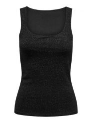 ONLY Top w kolorze czarnym rozmiar: XL. Czarne topy Only, xl, bez wzorów, bez kołnierzyka, bez ramiączek. Za 48.39 zł.