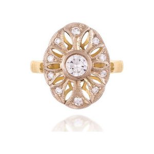 Wspaniały Złoty Pierścionek - złoto 585, Brylant 0,44ct. Żółte pierścionki W.KRUK, z brylantem, złote. Za 12,900.00 zł.