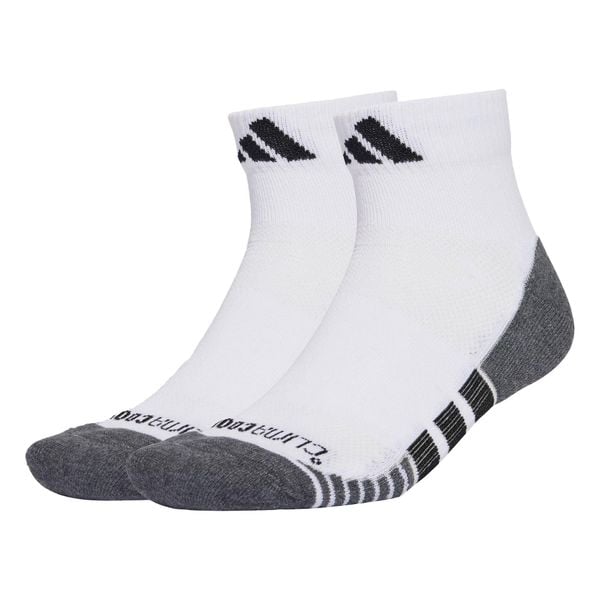Skarpety Performance CLIMACOOL Cushioned Quarter 3-Pack. Białe skarpety Adidas, bez wzorów, z materiału. Za 64.95 zł.