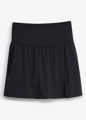 Spódnica sportowa z wszytymi kolarkami, szybko schnąca. Czarne spódnice bonprix, bez wzorów, z materiału, sportowe, sportowe. Za 114.99 zł.