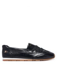 Tommy Hilfiger Baleriny Bella Ballet Sneaker FW0FW09449 Czarny. Czarne baleriny TOMMY HILFIGER, bez wzorów, ze skóry, bez obcasa. Za 449.99 zł.