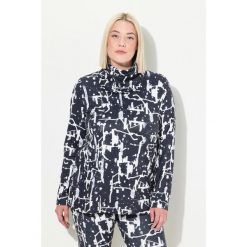 Damskie Bluzka funkcyjna komin dekolt w szpic długi rękaw z recyklingu. Czarne koszulki sportowe Ulla Popken, bez wzorów, z elastanu, bez ramiączek. Za 176.99 zł.