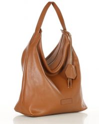 Worek hobo bag MARCO MAZZINI brąz camel s285b. Brązowe torebki klasyczne bez wzorów, ze skóry, na ramię, bez dodatków. Za 284.05 zł.