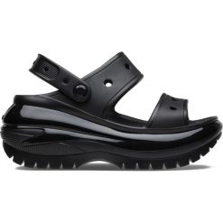 Sandały CROCS CLASSIC MEGA CRUSH SANDAL Czarny. Czarne sandały Crocs, bez wzorów, z gumy, bez obcasa, bez zapięcia. Za 314.99 zł.