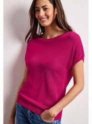 Street One Sweter w kolorze różowym rozmiar: 40. Różowe swetry Street One, bez wzorów, bez ramiączek. Za 100.52 zł.