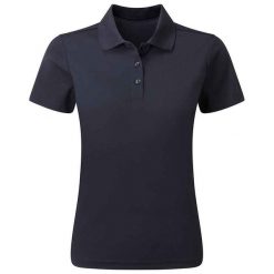 Damska Koszulka Polo Z Trwałego Materiału Barwionego Przędzą. Niebieskie koszulki polo PREMIER, l, bez wzorów, bez kołnierzyka, bez ramiączek. Za 90.99 zł.