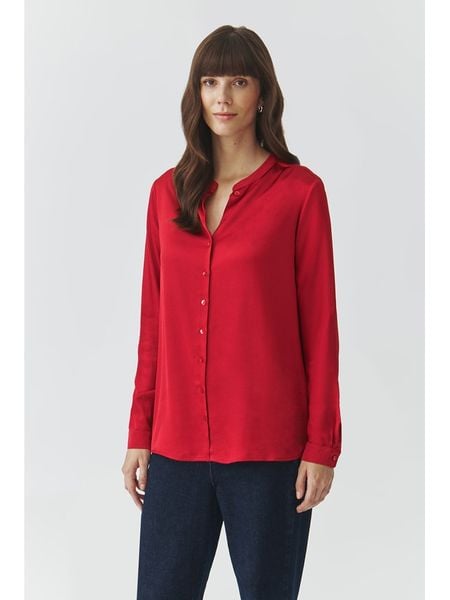 TATUUM Bluzka "Stendi" w kolorze czerwonym rozmiar: 40. Czerwone bluzki Tatuum, bez wzorów, z wiskozy, bez kołnierzyka, bez ramiączek. Za 121.51 zł.
