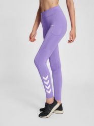 Damskie legginsy mid-rise Hummel MT Chipo. Niebieskie legginsy Hummel, xl, bez wzorów, z elastanu. Za 212.45 zł.