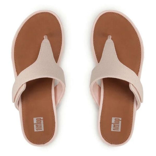 Sandały damskie FITFLOP Gracie. Czerwone sandały FIT FLOP, bez wzorów, z materiału, bez obcasa, bez zapięcia. Za 190.00 zł.