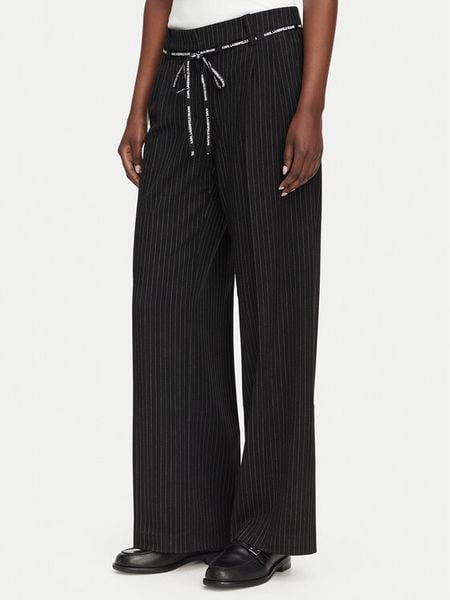 Karl Lagerfeld Jeans Spodnie materiałowe B3W10019 Czarny Regular Fit. Czarne spodnie materiałowe Karl Lagerfeld Jeans, l, bez wzorów, z jeansu. Za 779.99 zł.