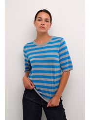 Kaffe Sweter "Ankra" w kolorze błękitnym rozmiar: XS. Niebieskie swetry Kaffe, xs, bez wzorów, ze splotem, bez ramiączek. Za 69.99 zł.